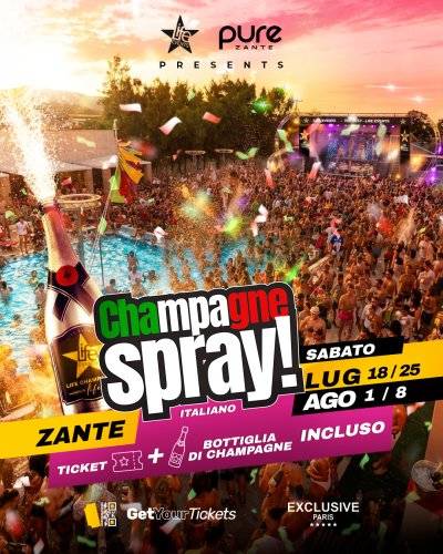 Champagne Spray Italiano – offizielles Plakat