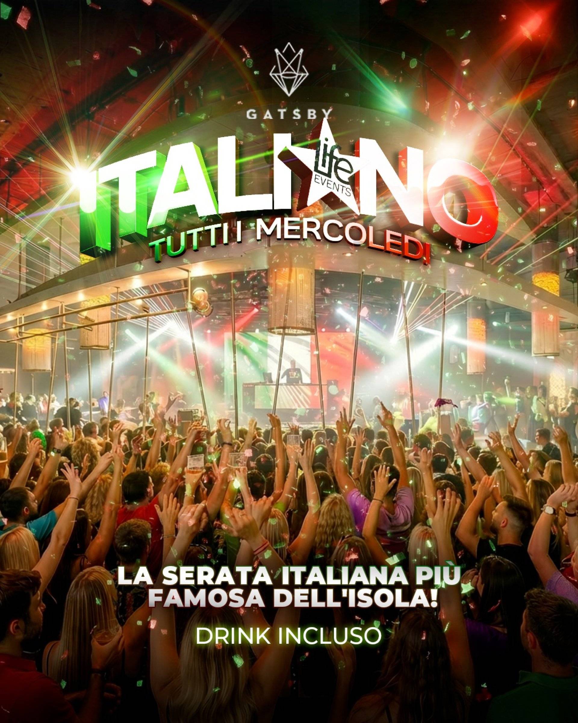 Italiano Night · Gatsby Live Theater – official poster